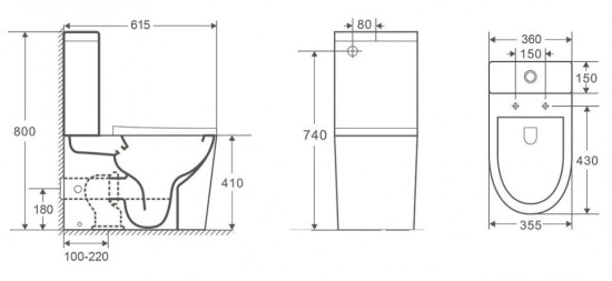 Унитаз-компакт CeramaLux 2179MB
