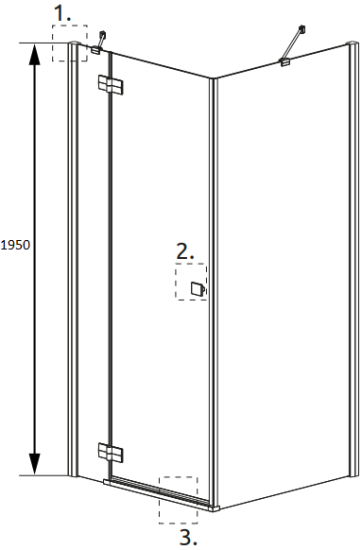Душевой уголок Radaway Almatea KDJ 90x80 L