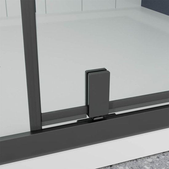 Душевая дверь в нишу Veconi Ottimo P20 GR OP20GR-120-01-C9, профиль графит брашированный, стекло прозрачное