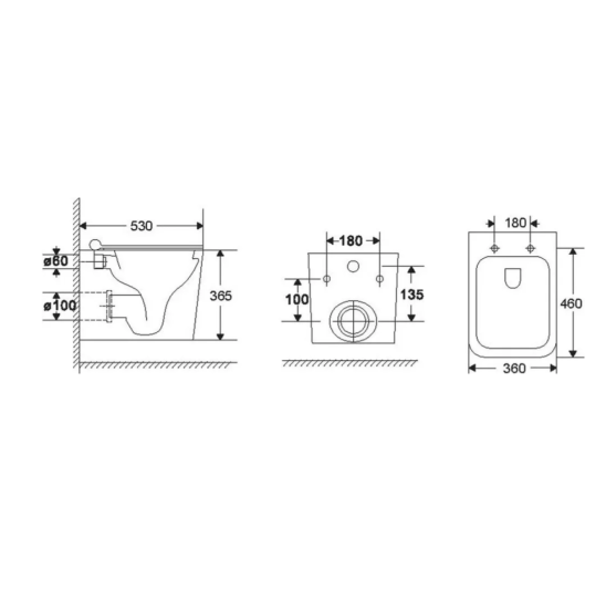 Инсталляция Geberit Duofix Delta 458.149.21.1 с кнопкой + унитаз подвесной Vincea Q-Line VT1-12T