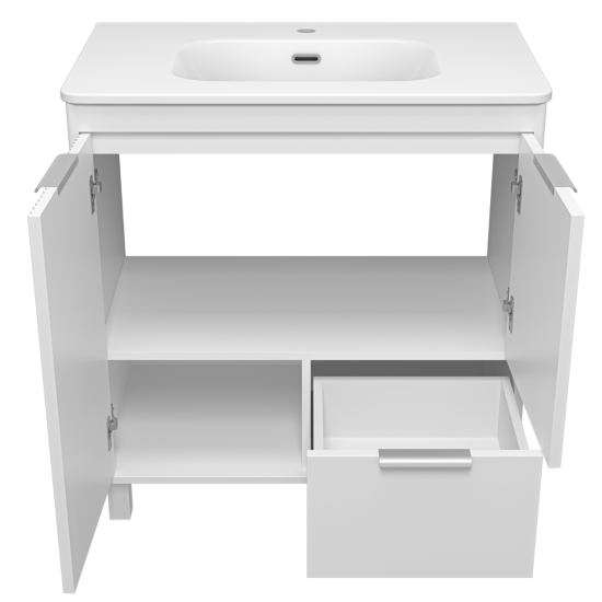 Тумба с раковиной Brevita Рисака White 80