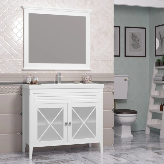 Тумба с раковиной Opadiris Палермо 90 белая матовая