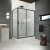 Душевой уголок Vegas Glass ZP+ZPV Protec 180*100 02М 10, профиль черный матовый, стекло сатин Душевой уголок Vegas Glass ZP+ZPV Protec 180*100 02М 10, профиль черный матовый, стекло сатин