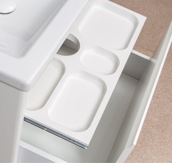 Тумба с раковиной Velvex Klaufs 60.2Y белая, подвесная