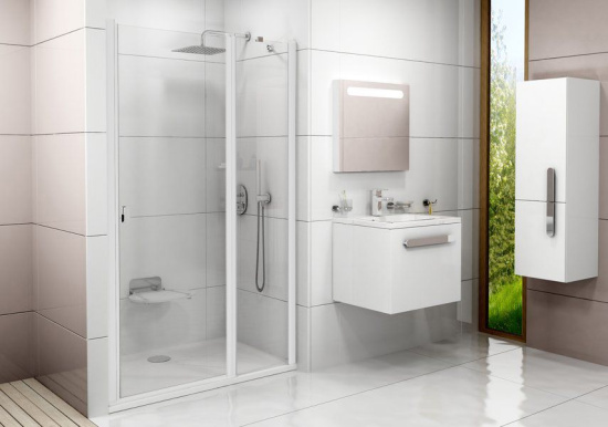 Душевая дверь в нишу Ravak CSD2-110 Transparent, профиль белый