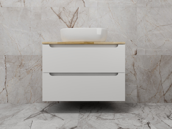 Тумба с раковиной Style Line Бали 80 со столешницей, белый софт