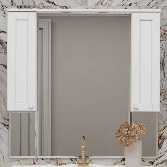 Мебель для ванной Misty Латте 105 белая эмаль