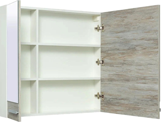 Зеркало-шкаф Runo Вудлайн 85, скандинавский дуб