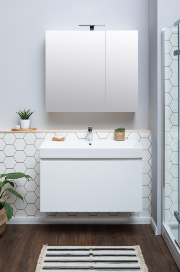 Зеркало-шкаф Aquanet Йорк 85 белый