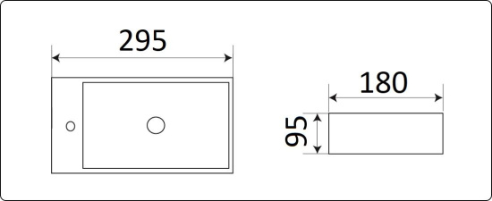 Раковина CeramaLux 9048GTR