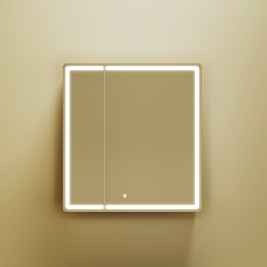 Зеркало-шкаф Sancos Mirror 70 дуб чарльстон, с LED подсветкой и розеткой