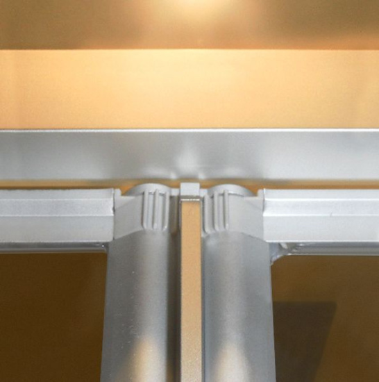 Душевой уголок GuteWetter Practic Square GK-404 правая 100x100 см стекло бесцветное, профиль матовый хром