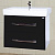 Тумба с раковиной Bellezza Рокко 60 подвесная черная 2 ящика