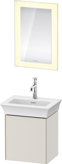 Тумба с раковиной Duravit White Tulip 45 скандинавский белый шелковисто-матовый