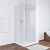 Душевой уголок Vegas Glass EP-Fis 80 01 01 R профиль белый, стекло прозрачное