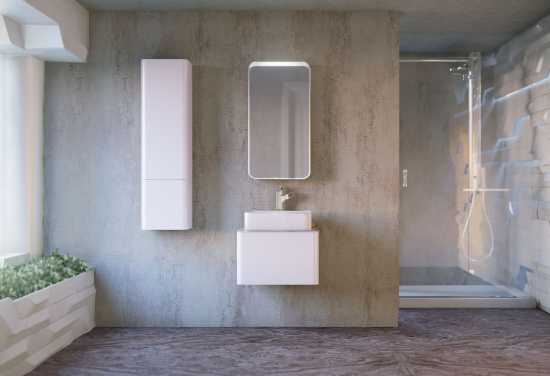 Тумба с раковиной Raval Pure 56 подвесная