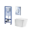 Инсталляция Grohe Rapid SL 38721001 с кнопкой смыва + унитаз подвесной WeltWasser Gelbach 004 GL-WT