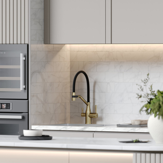 Смеситель для кухни Sancos Orta SC4008BG, брашированное золото