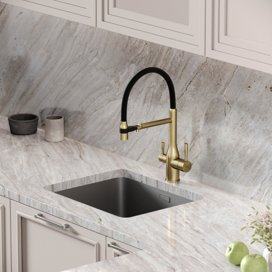 Смеситель для кухни Sancos Garda SC4009BG, брашированное золото