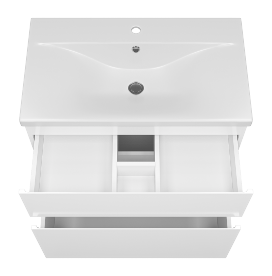 Тумба с раковиной Misty Лаки 80 белая