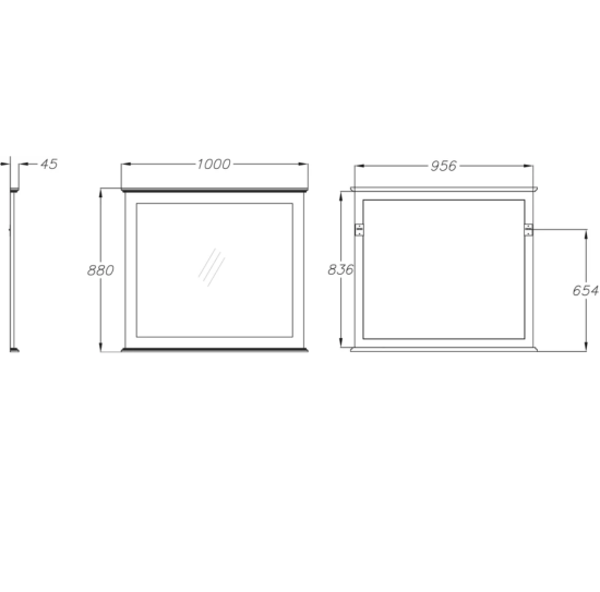 Зеркало Opadiris Палермо 100 светлый орех