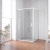 Душевой уголок Vegas Glass ZP+ZPV NOVO h2000 150*100 01 01 профиль белый, стекло прозрачное