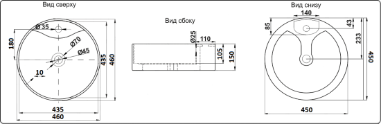Накладная раковина CeramaLux 9008B