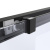 Шторка на ванну Vegas Glass  ZV+ZVF Protec 170*75 02М 02, профиль черный матовый, стекло шиншилла