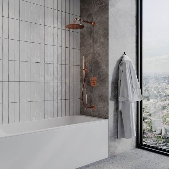 Смеситель для ванны AQUAme AQM8812BC термостат на 3 потребителя