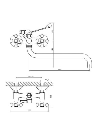 Смеситель для ванны Haiba HB2619-3