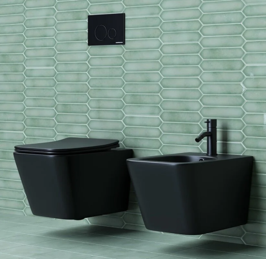 Инсталляция Tece TECEbase K440925 с кнопкой + унитаз подвесной CeramaLux TR5171MB