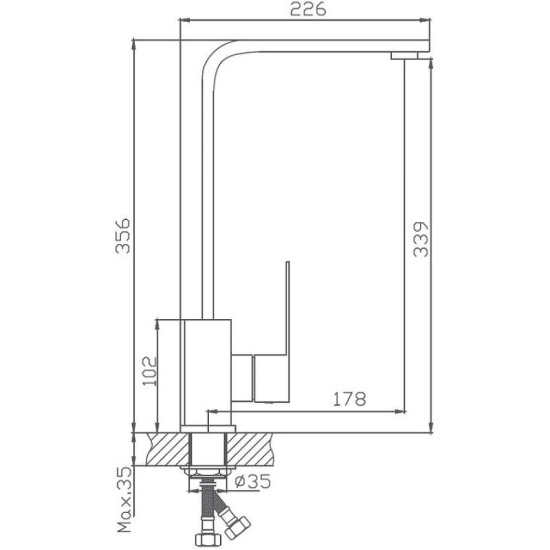 Смеситель для кухни Haiba HB70803 сталь