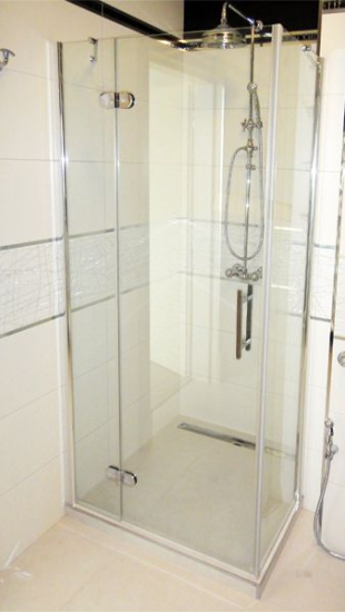 Душевой уголок GuteWetter Lux Square GK-103 левый 100x100 см стекло бесцветное, профиль хром