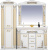 Зеркало Misty Барокко 120 белое, патина Зеркало Misty Барокко 120 белое, патина