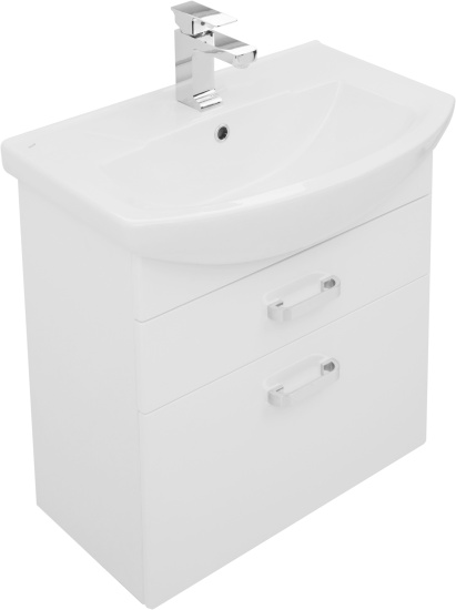 Тумба с раковиной Aquanet Ирис 65 2 ящика