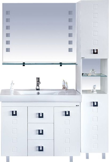 Тумба с раковиной Misty Эллада 100 белая