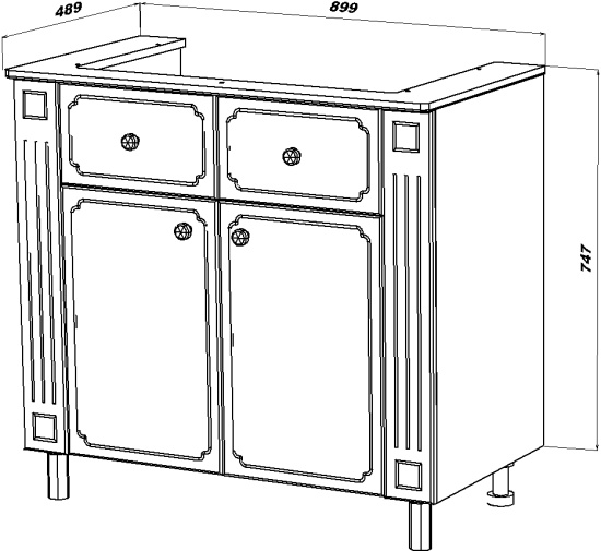 Мебель для ванной Sanstar Эдельвейс 90
