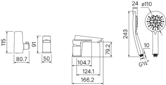Смеситель на борт ванны Iddis Cloud CLOWG30i07
