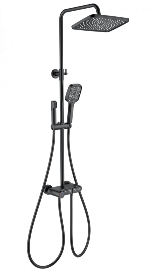 Душевая стойка Wonzon & Woghand Muse Corno WW-B3112-MB с термостатом