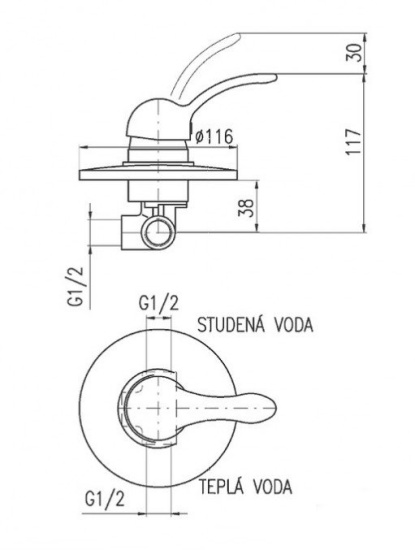 Смеситель для душа Rav Slezak Labe L583LZ