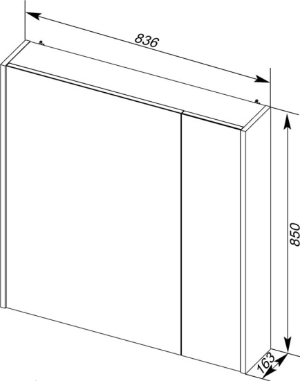 Зеркало-шкаф Aquanet Франка 85 белый