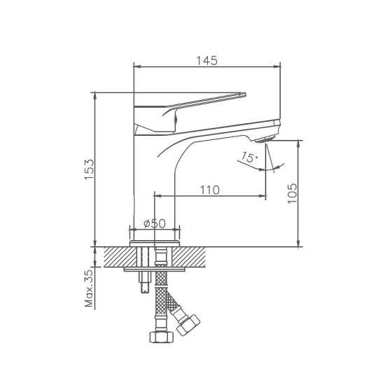 Смеситель для раковины Haiba HB10559 хром