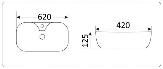 Накладная раковина CeramaLux 9446