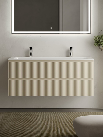 Тумба с раковиной Sancos Snob R 120 Beige Soft SNR120CE, подвесная