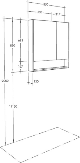 Зеркало-шкаф Aquaton Сканди 90 белый