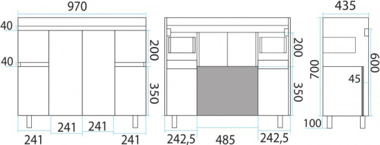 Мебель для ванной Misty Фостер 100