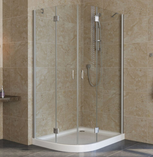 Душевой уголок Vegas Glass AFS-F Lux 110*90 07 01 R профиль матовый хром, стекло прозрачное
