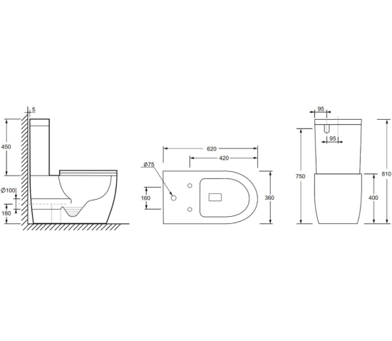 Унитаз-компакт Ceramicanova Mia CN1801