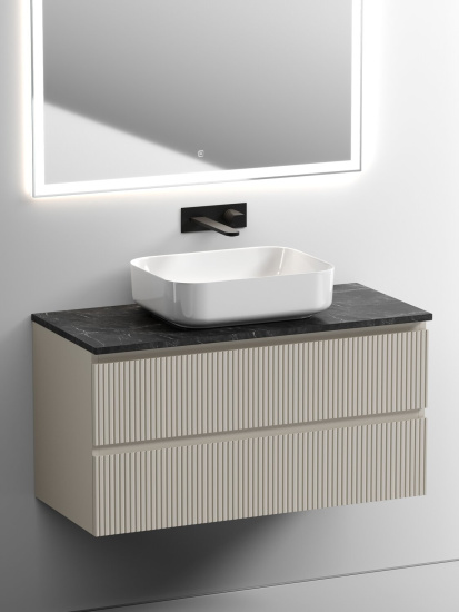 Тумба с раковиной Sancos Snob T 100 Beige Soft SNT100CE, подвесная