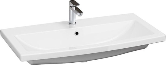 Мебель для ванной Marka One Mix 80Н с 3 ящиками, белый глянец, ручки рейлинг